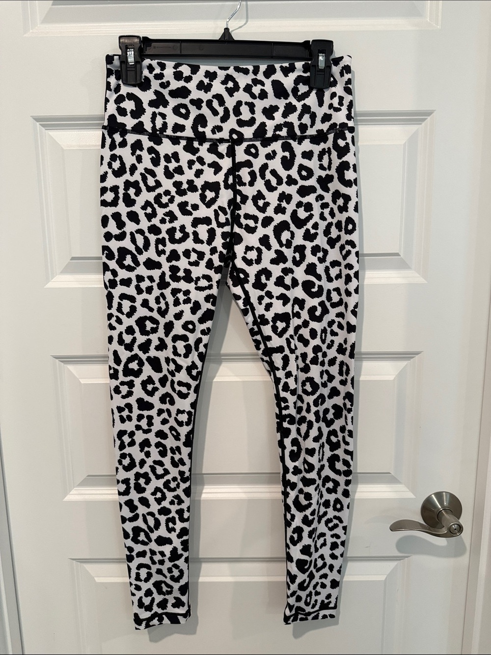 Leopard Print Black & White Leggings
